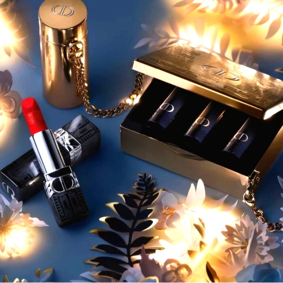 Rouge Dior Minaudiere Limited Edition Holiday 2021 Gift Set Christian Dior Lip - Picture 2 of 7